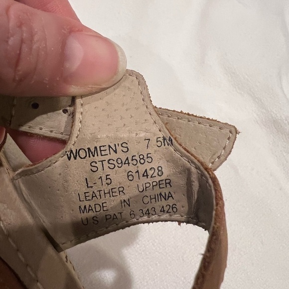 Women’s Tan/Camel Sperry Open Toe Wedge Heel Size 7.5 - Picture 8 of 9